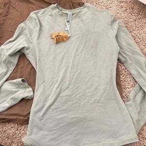 SKIMS cotton long sleeve sage